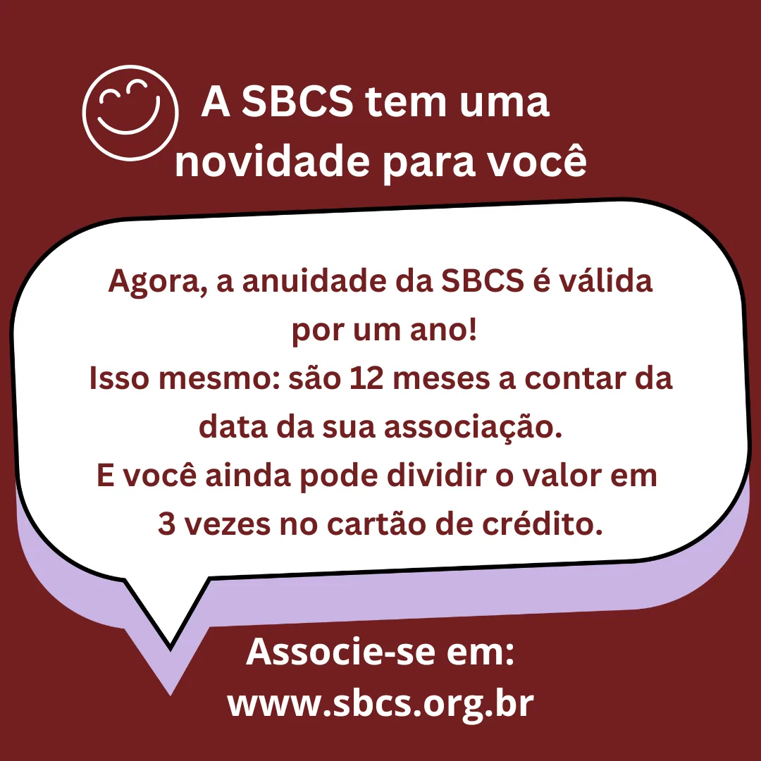 Com a mudança total do site da SBCS, ano passado, foi possível atender a uma antiga demanda…