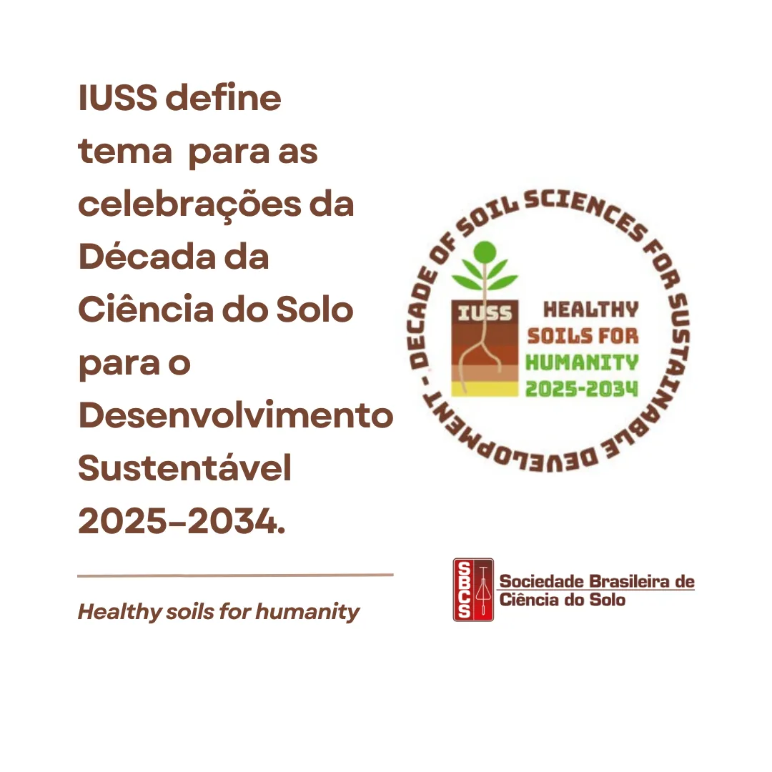 A União Internacional de Ciência do Solo (IUSS), a qual a SBCS é afiliada, definiu o tema…