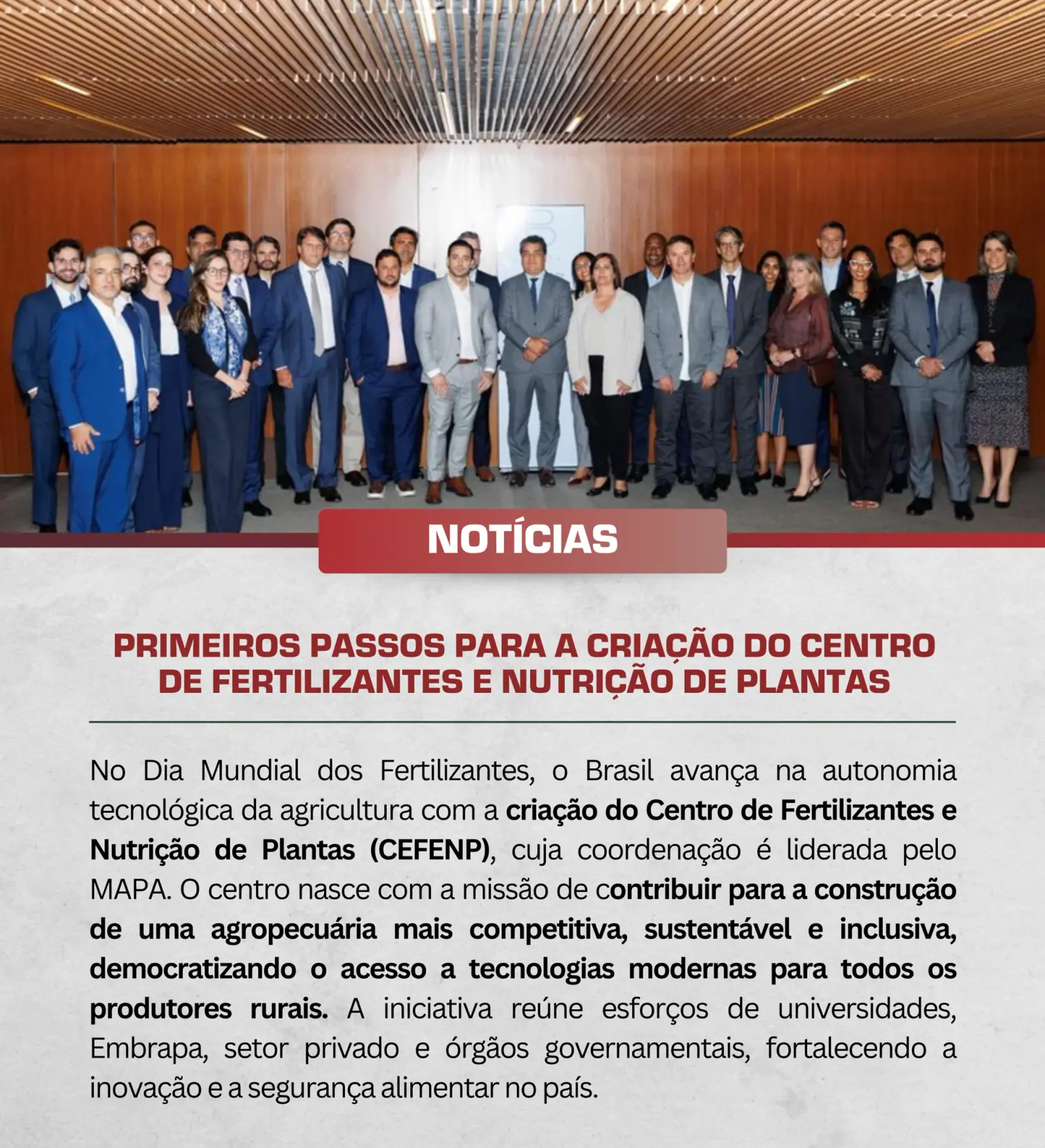 No Dia Mundial dos Fertilizantes, o Brasil avança na autonomia tecnológica da agricultura…