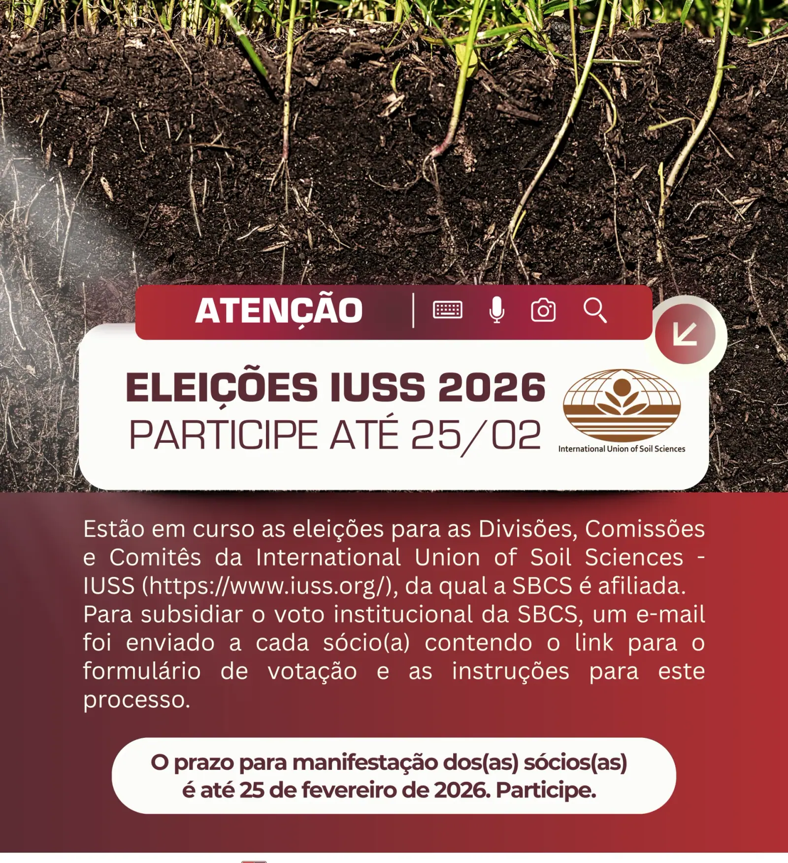 ELEIÇÕES IUSS 2026 – PARTICIPE ATÉ 25/02/2026 Estão em curso as eleições para as Divisões…