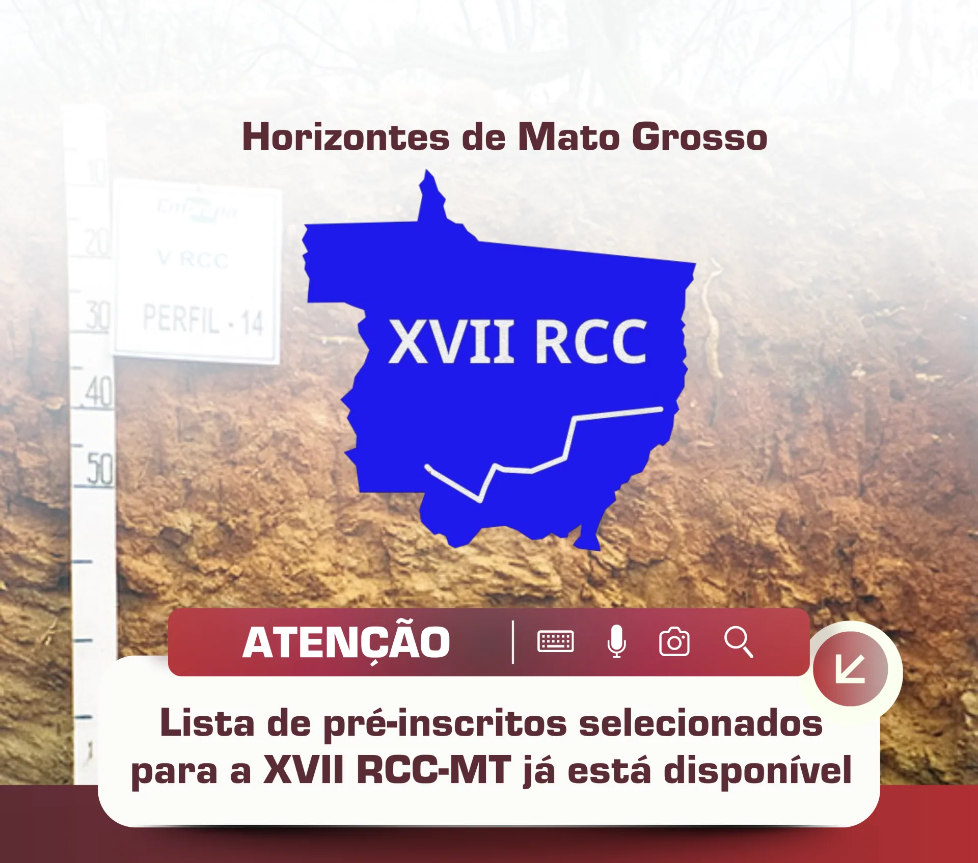 Pré-inscrição e Inscrição – XVII RCC