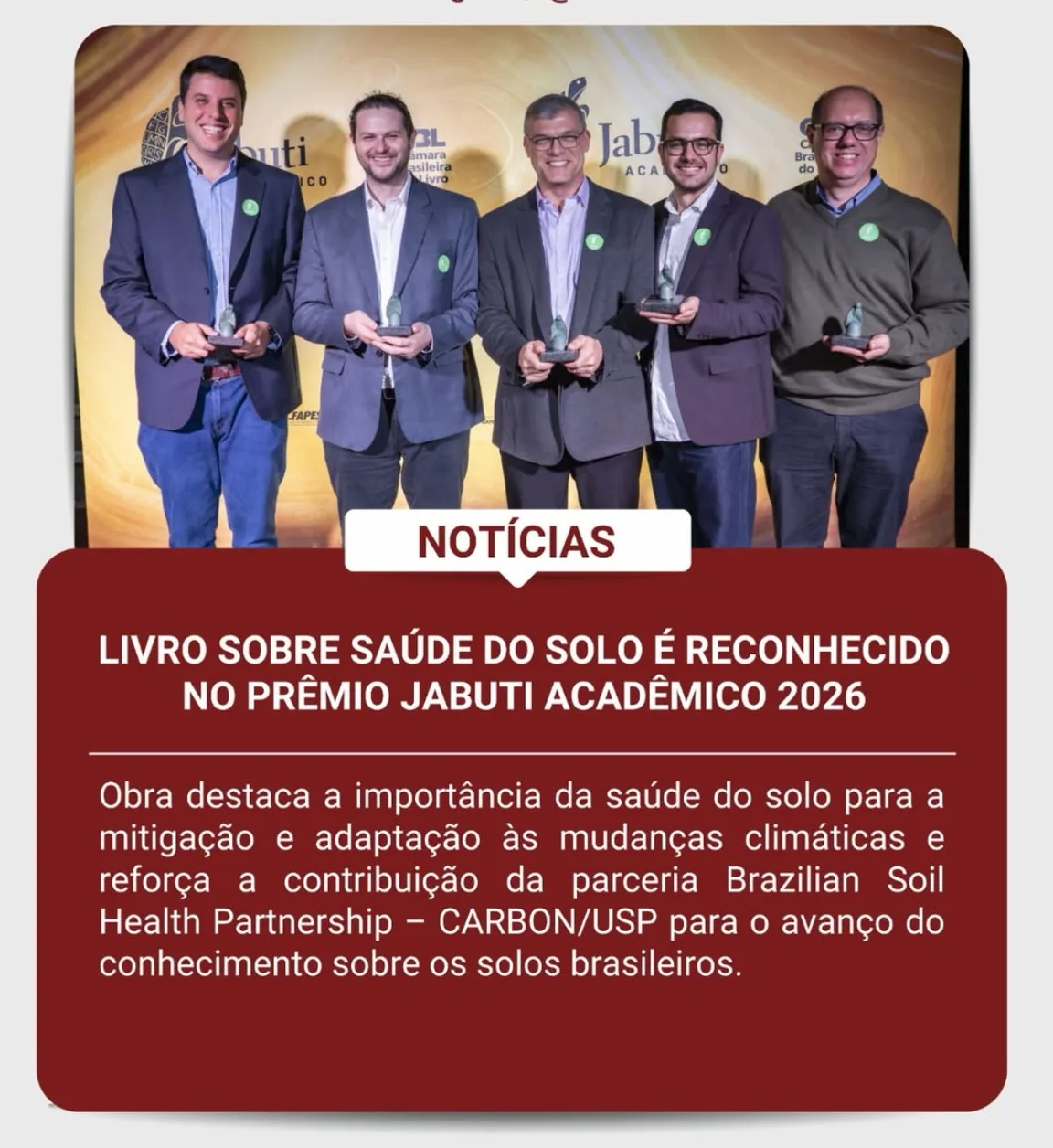 O conhecimento sobre os solos brasileiros ganha destaque no cenário acadêmico nacional.